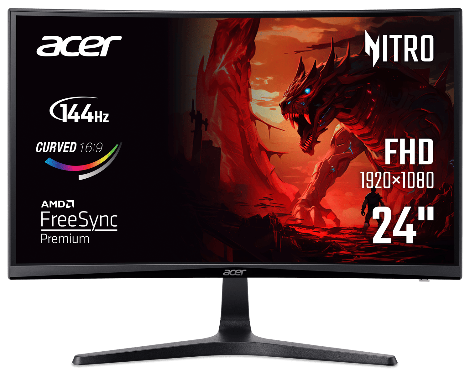 Монiтор 23.6" Acer ED240QP0bi (UM.UE0EE.004) Black