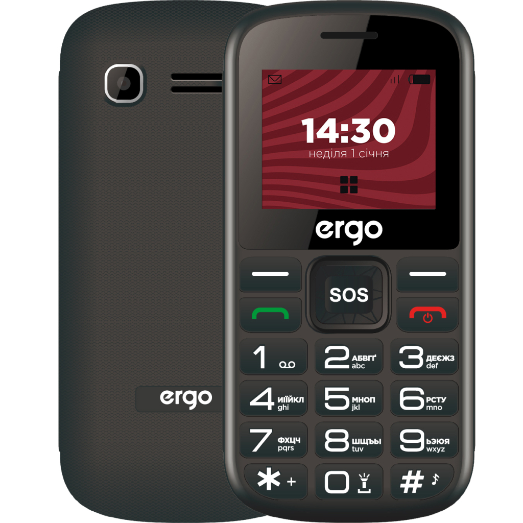 Мобільний телефон Ergo R202 Black