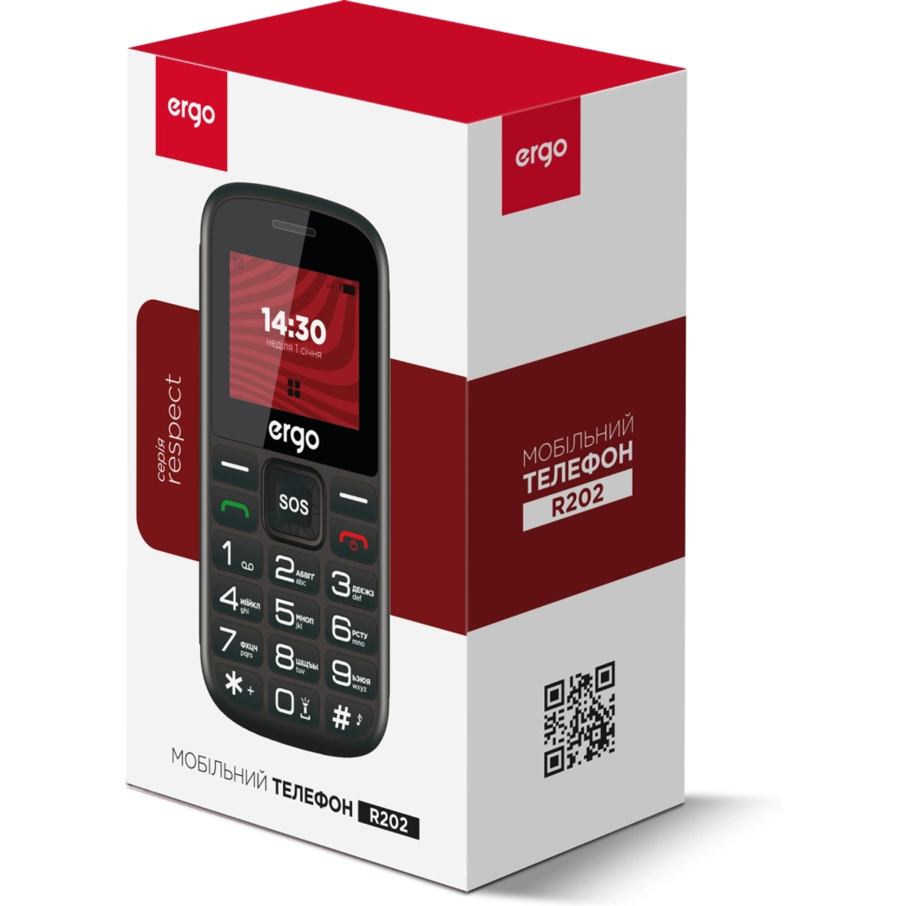 Мобільний телефон Ergo R202 Black