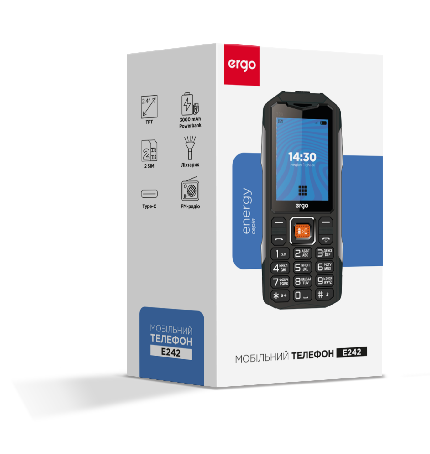 Мобільний телефон ERGO E242 Dual Sim Black