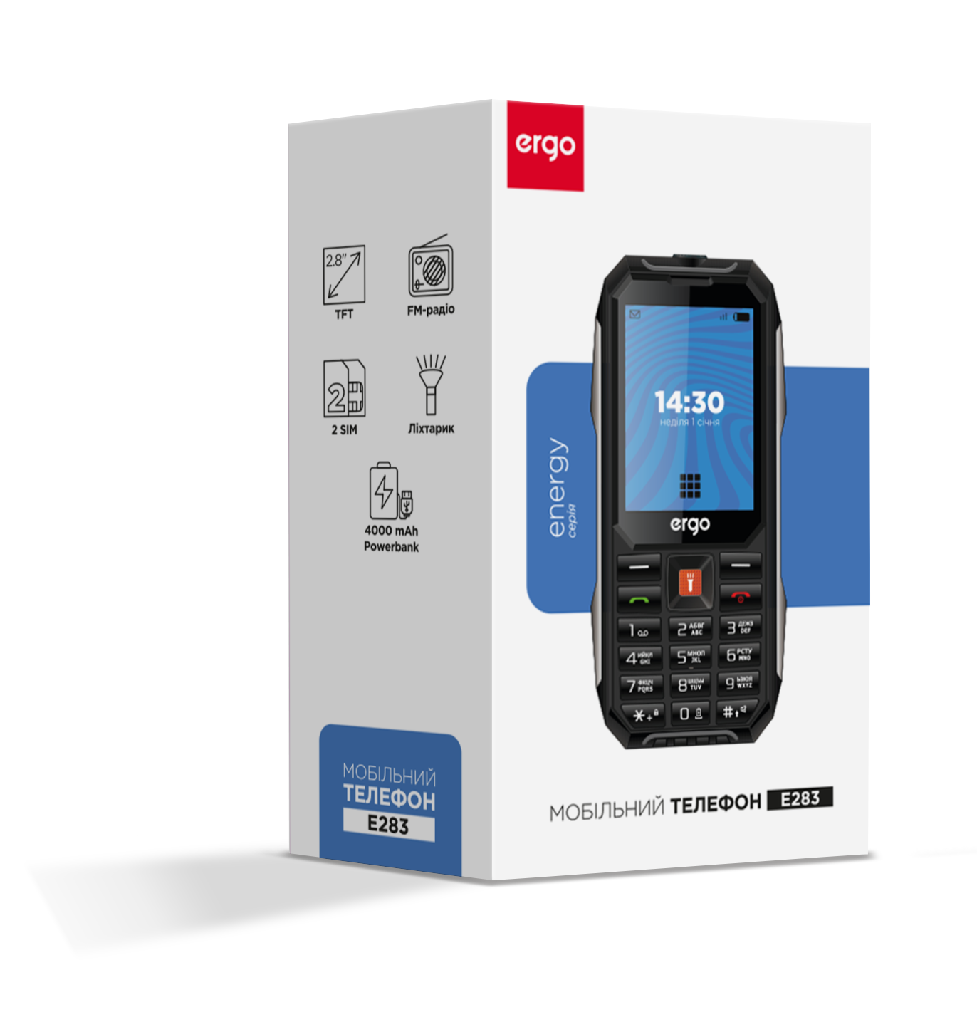 Мобільний телефон ERGO E283 Dual Sim Black orange