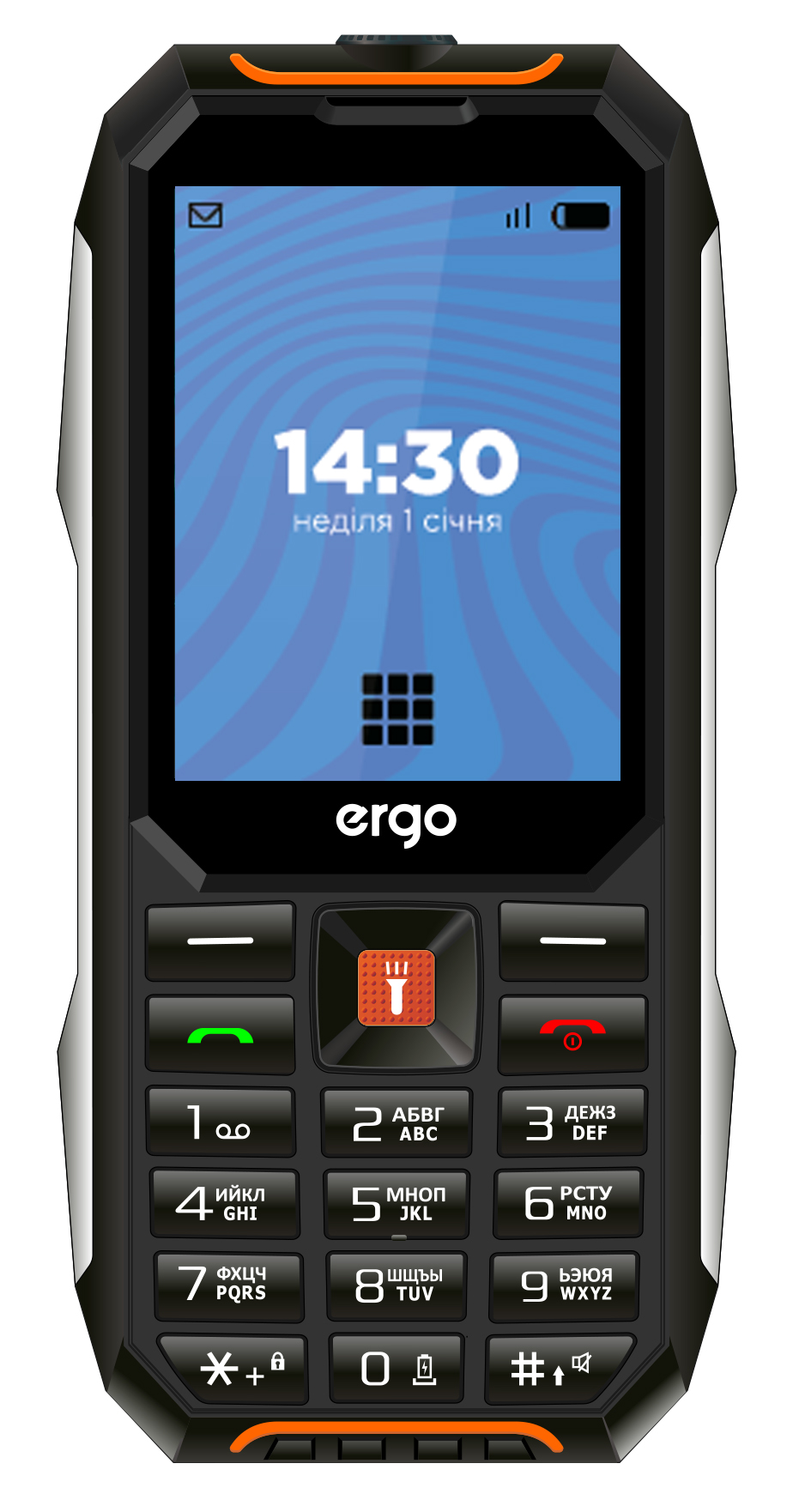 Мобільний телефон ERGO E283 Dual Sim Black orange