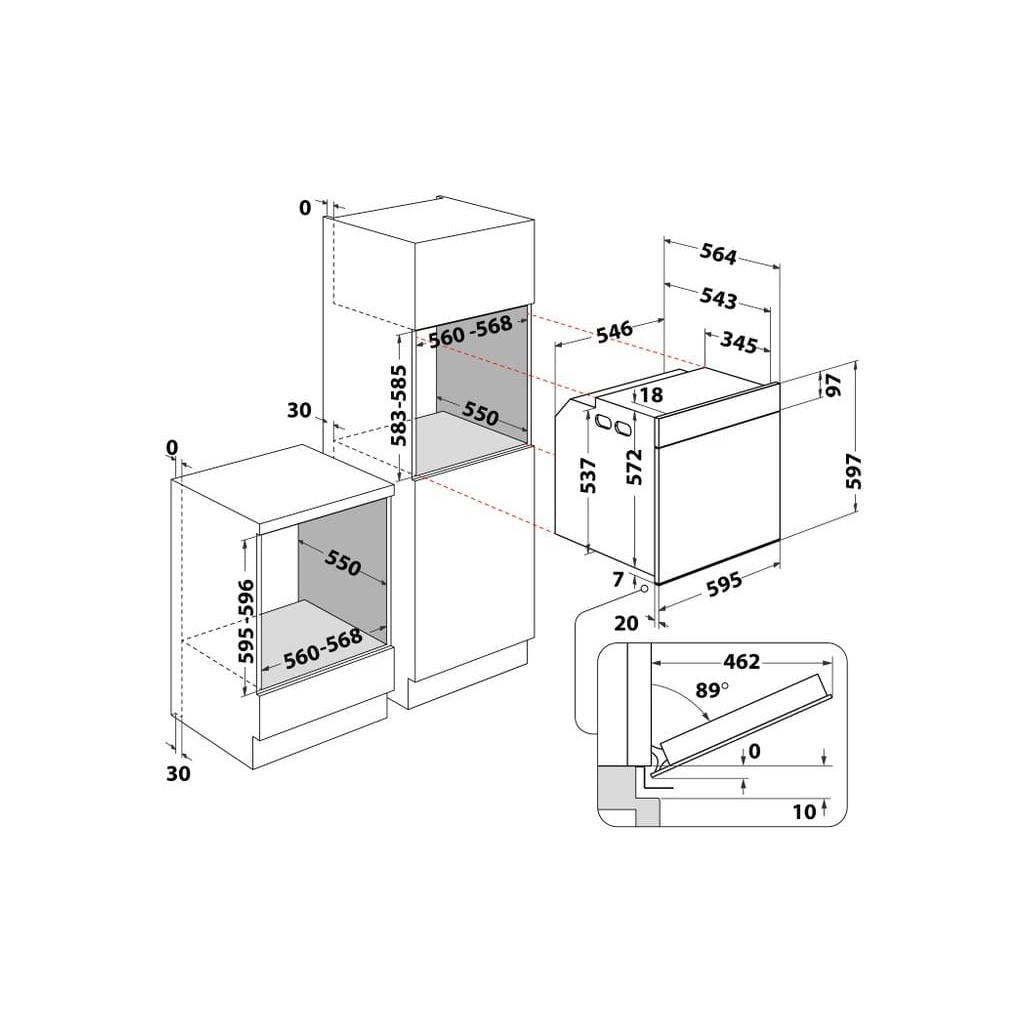 Духова шафа Whirlpool WOI5S8CM1SBA