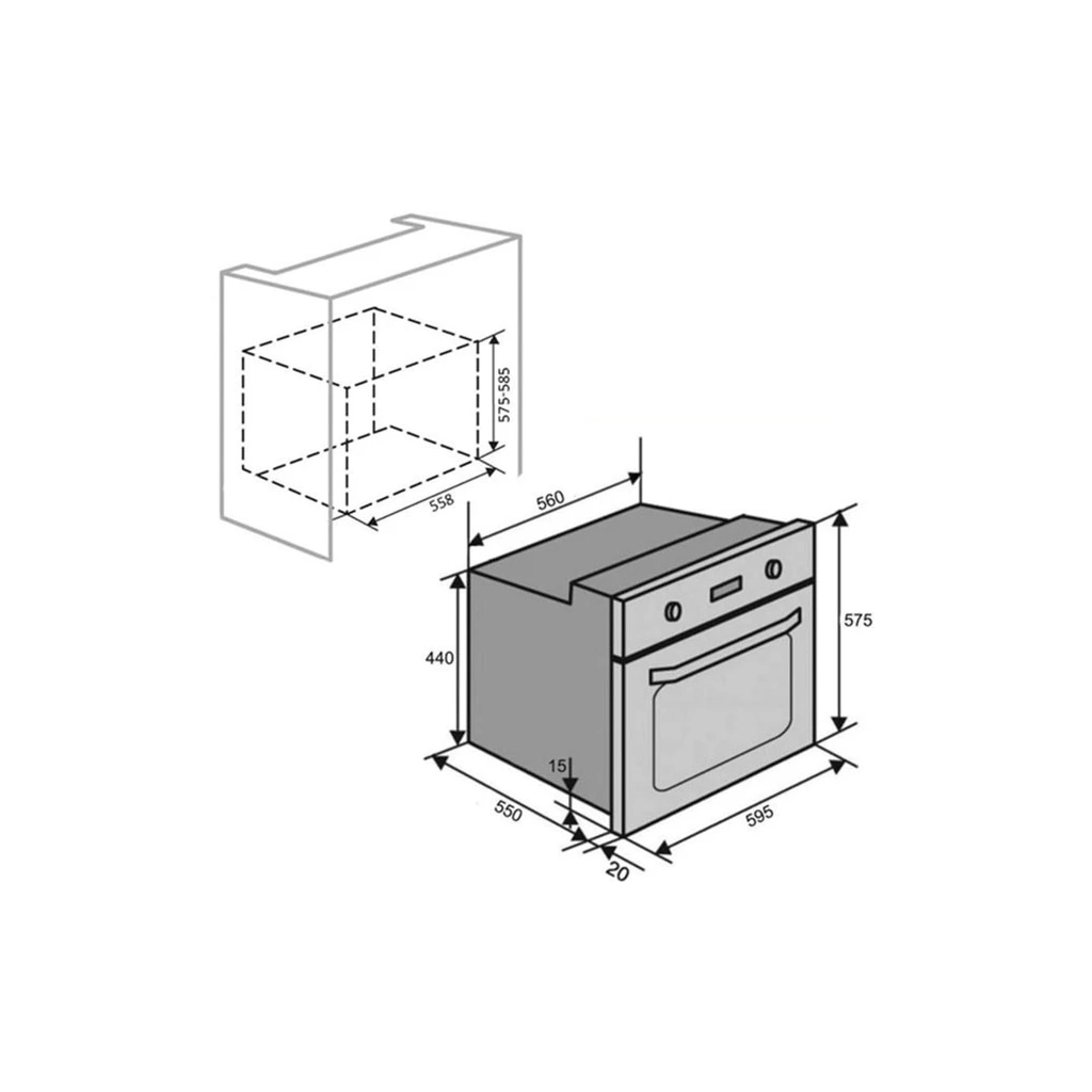 Духова шафа KUMTEL A68-SF3 (MT) BLACK