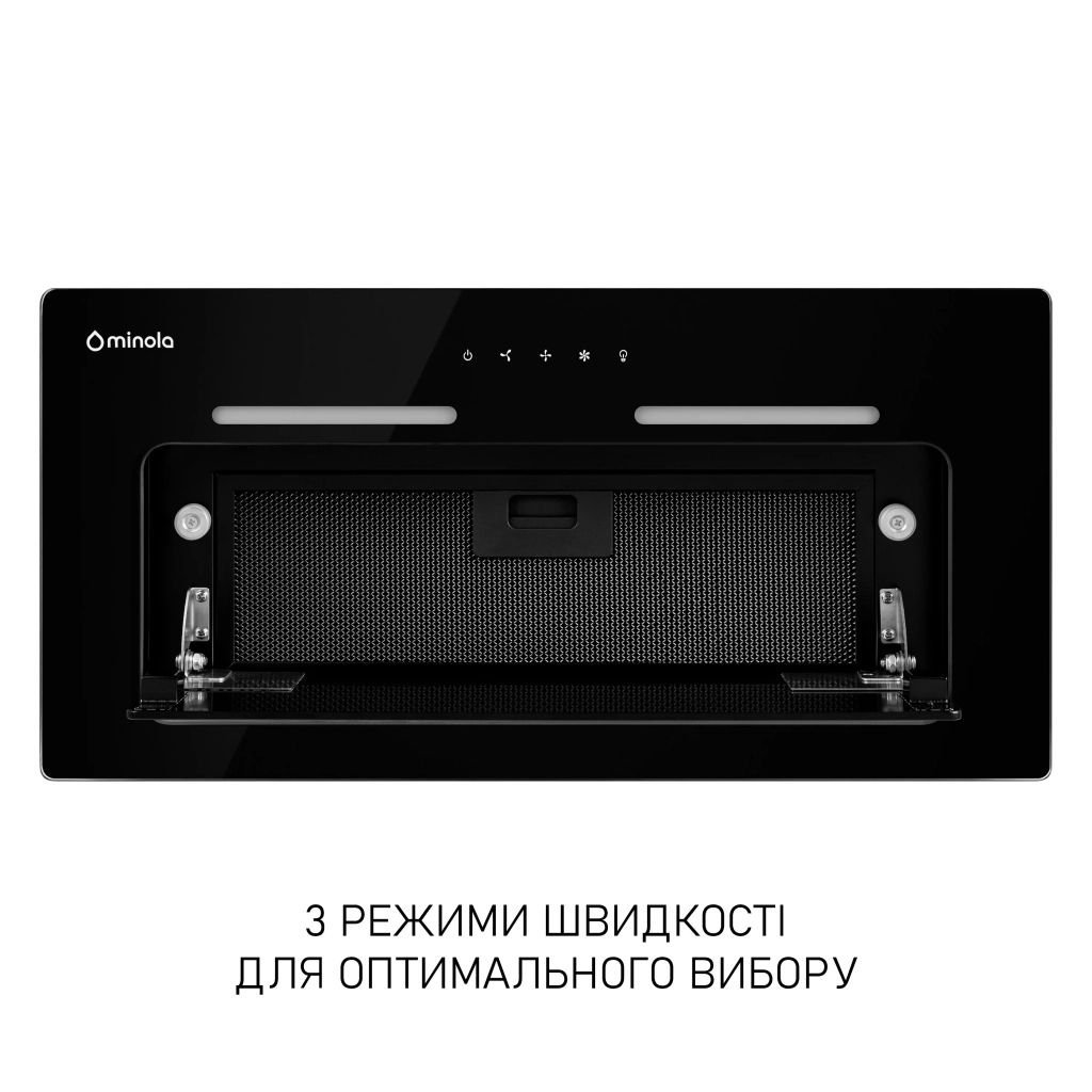 Витяжка кухонна Minola HBI 6473 BL GLASS 800 LED Line
