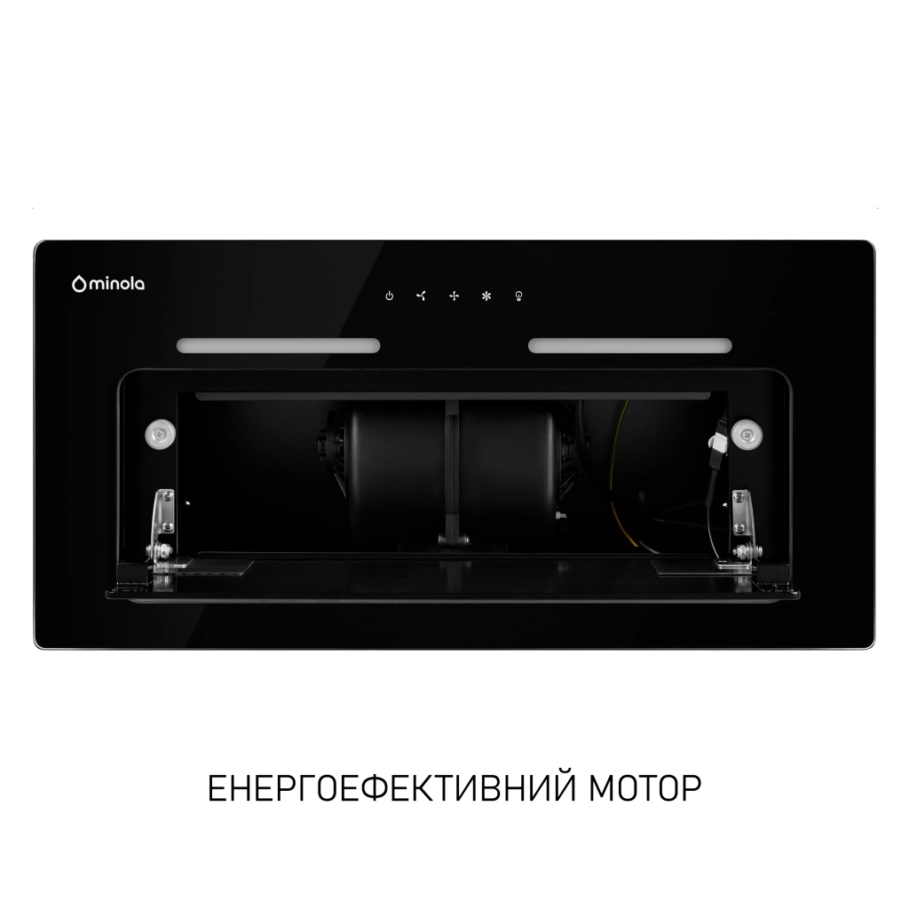 Витяжка кухонна Minola HBI 6473 BL GLASS 800 LED Line