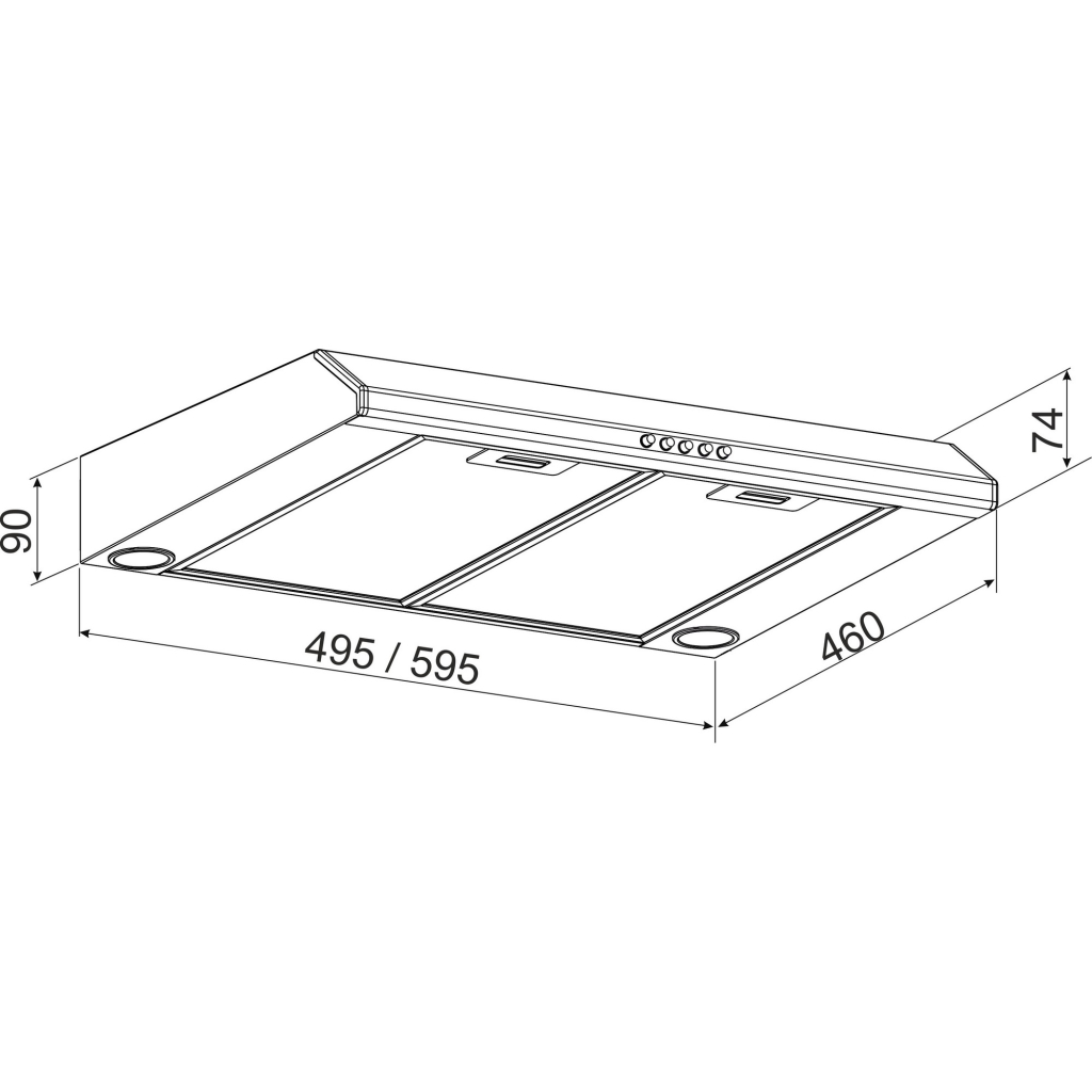 Витяжка кухонна GRANADO Toses 1503-450 inox (GCH1015345077)