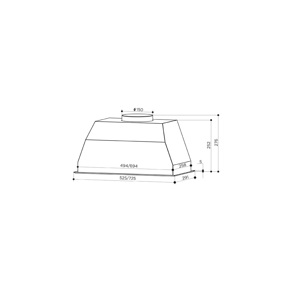 Витяжка кухонна Faber BI 70 SS 2LS (305.0588.063)