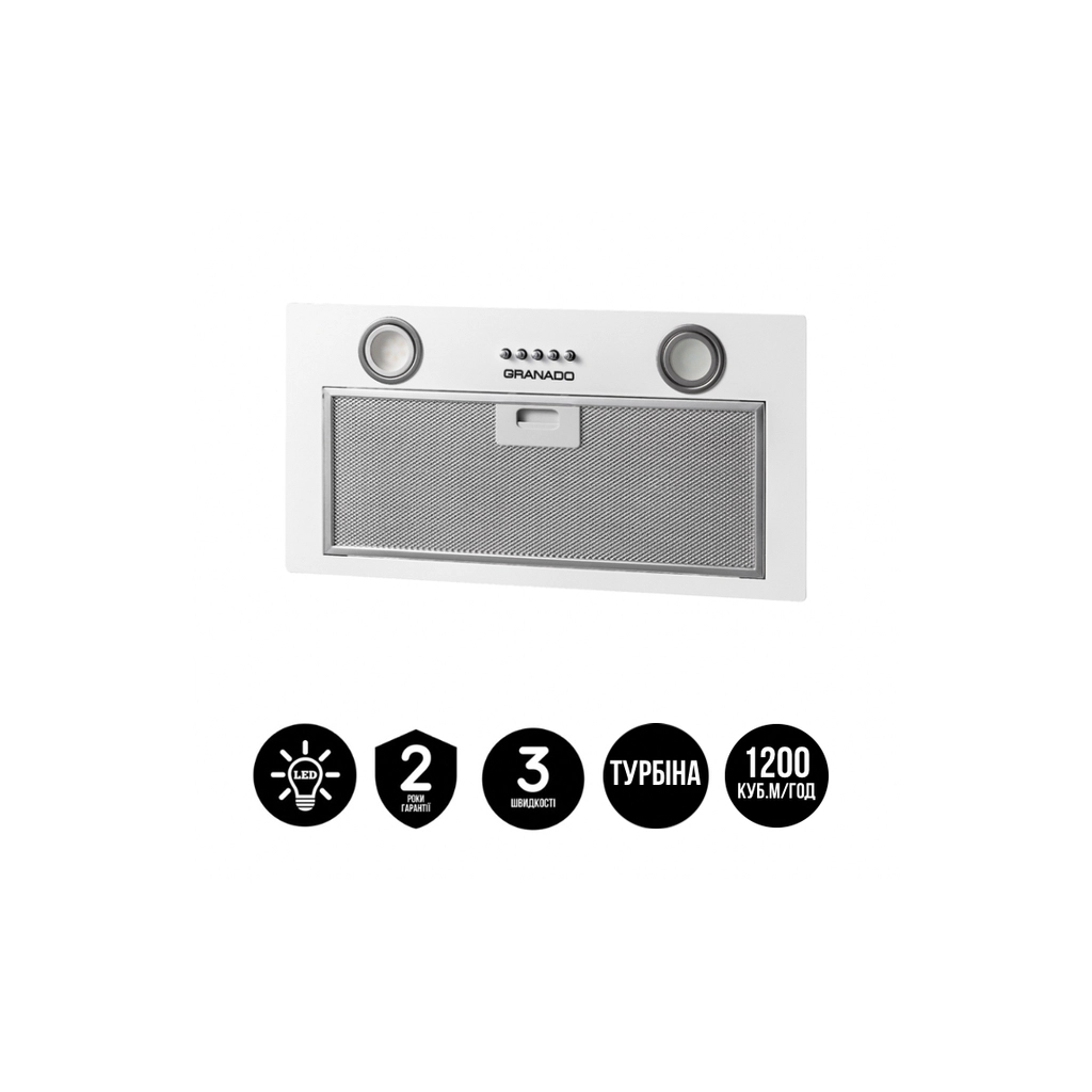 Витяжка кухонна GRANADO Palamos 3603-1200 White (GCH526355)