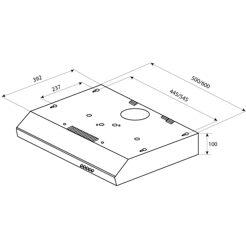 Витяжка кухонна Pyramida UX 60 (380) B WH