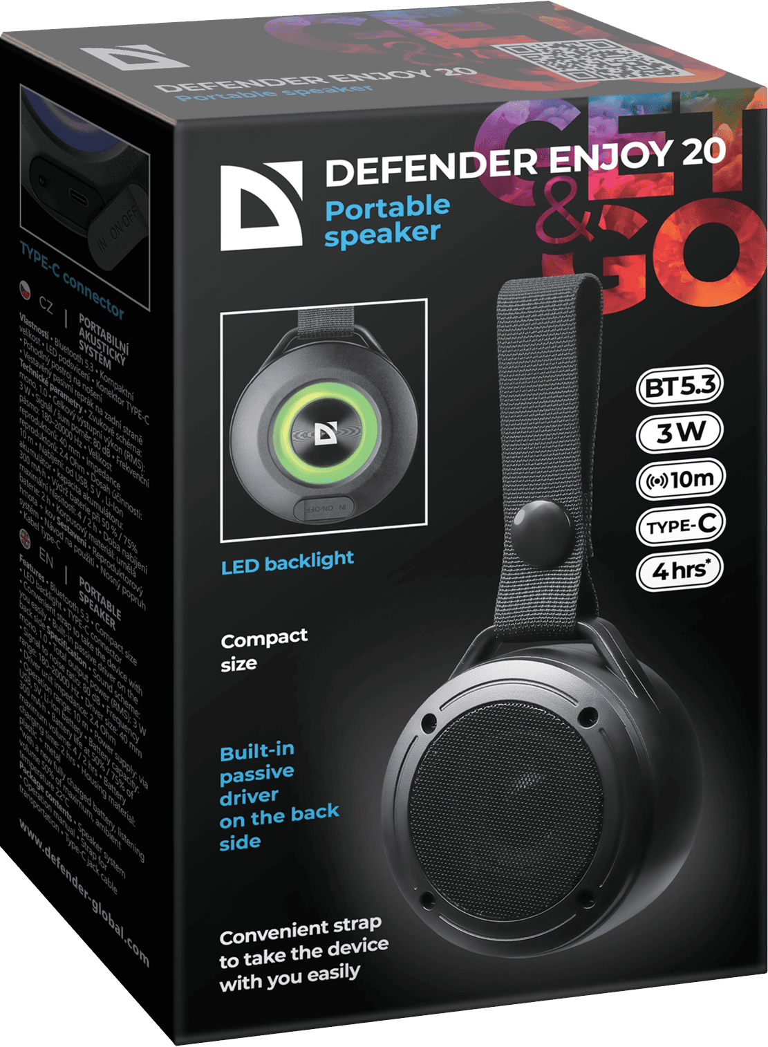 Портативна акустика Defender Enjoy 20 3Вт Black (65920) 