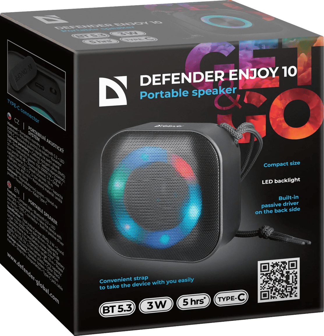Портативна акустика Defender Enjoy 10 3Вт Black (65009)