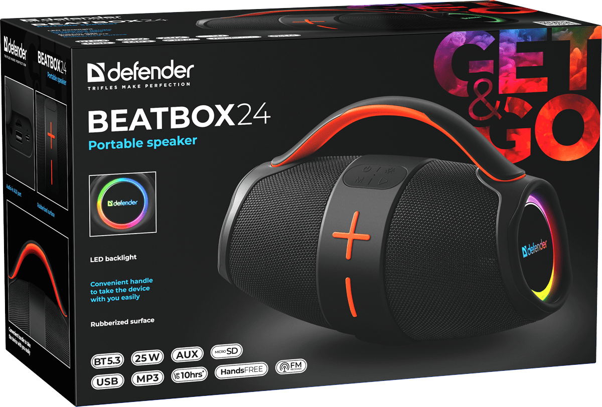 Портативна акустика Defender Beatbox 24 25Вт Black (65324)