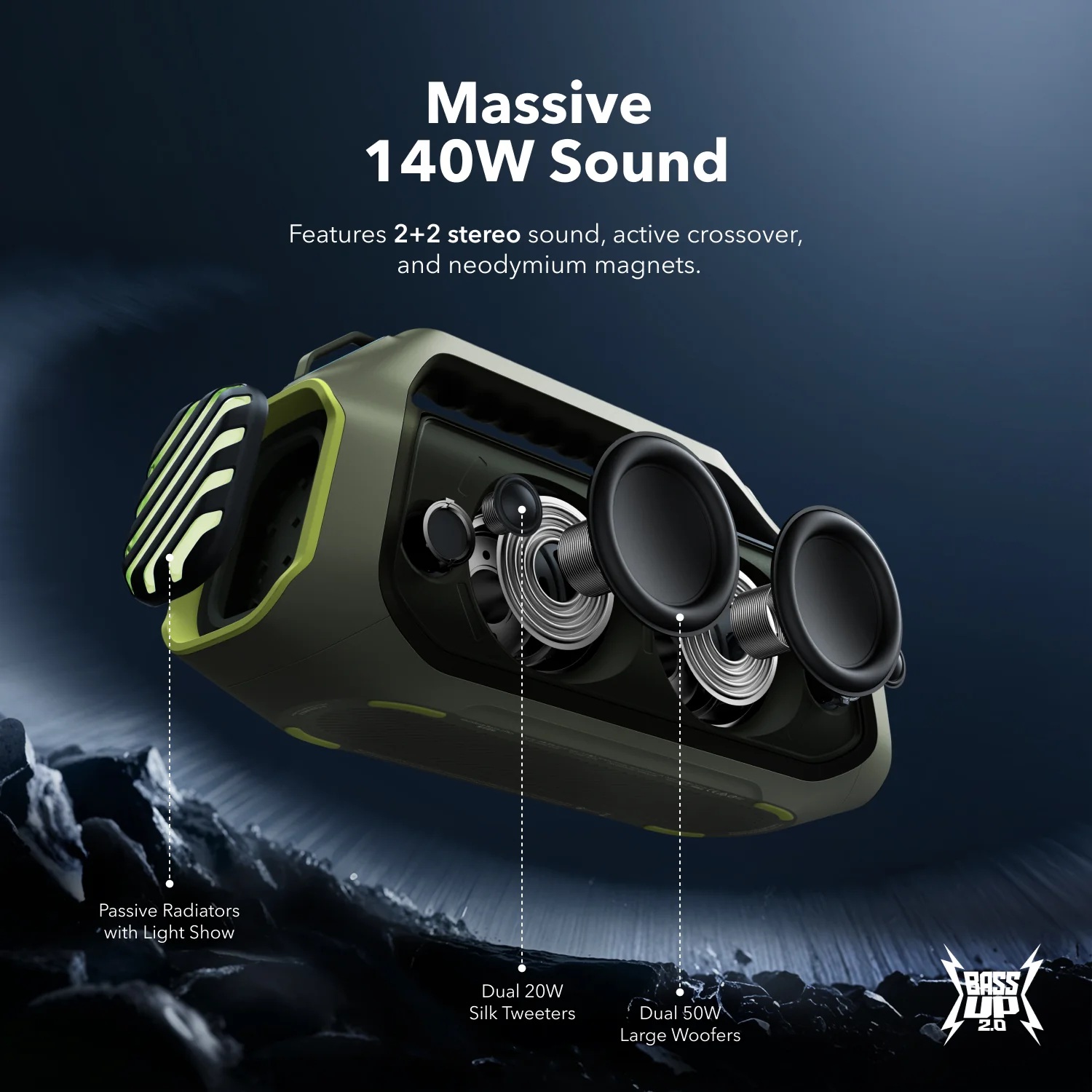 Портативна акустика Anker SoundСore Boom 2 Plus Green