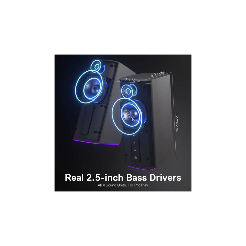 Акустична система Redragon Connie GS814 RGB Bluetooth Black (71987)