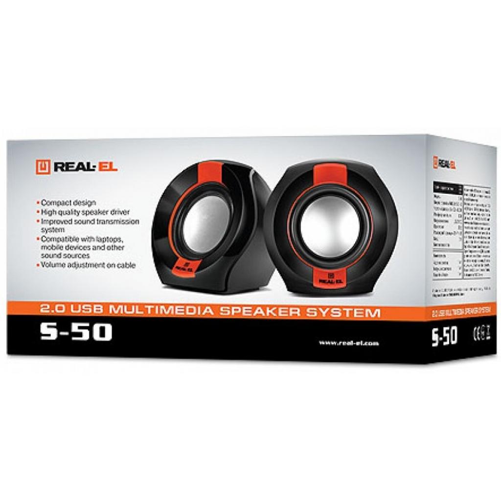 Акустична система REAL-EL S-50 black-red (EL121100008)