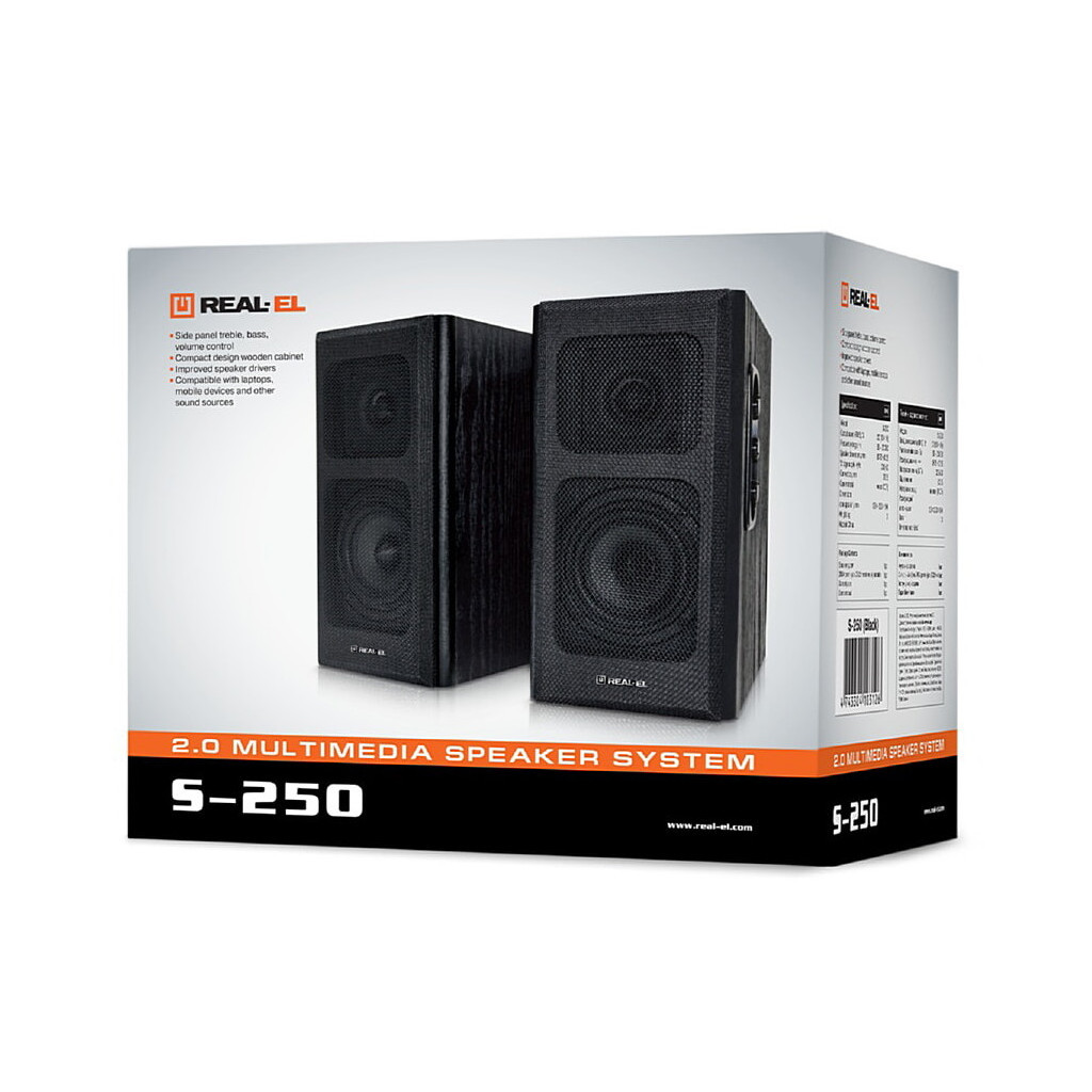 Акустична система REAL-EL S-250 Black (EL121000005)