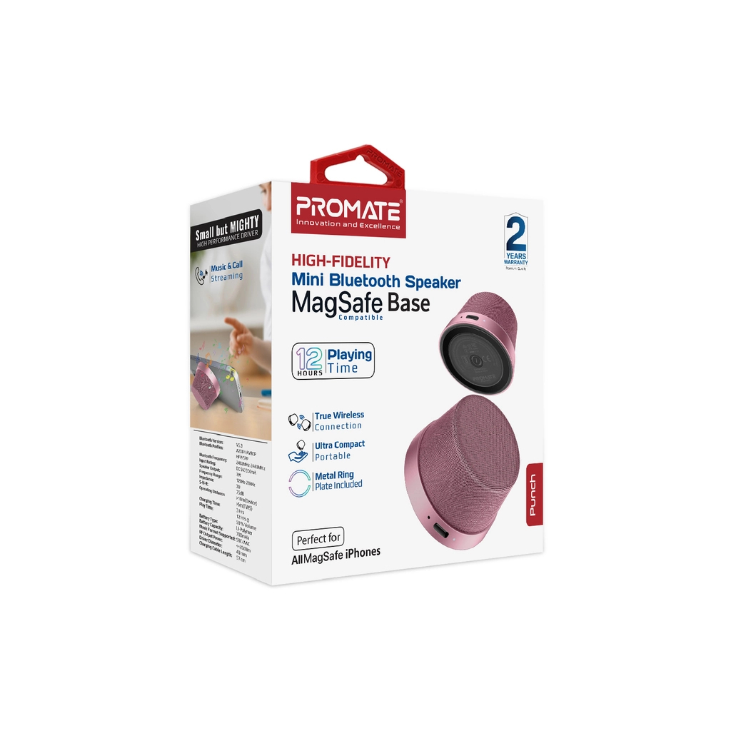 Акустична система Promate Punch 3 Вт Pink (punch.pink)