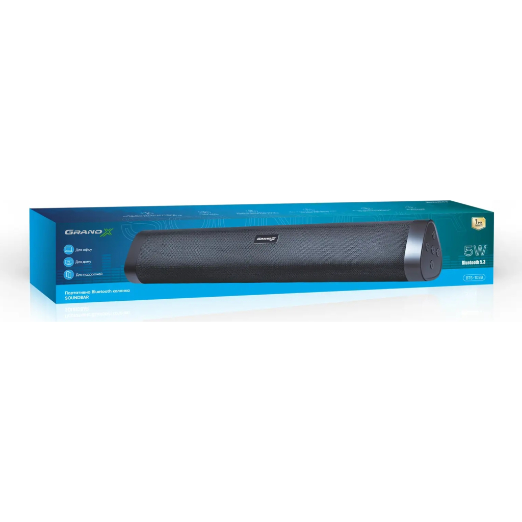 Акустична система Grand-X Bluetooth Soundbar Black (BTS-10SB)