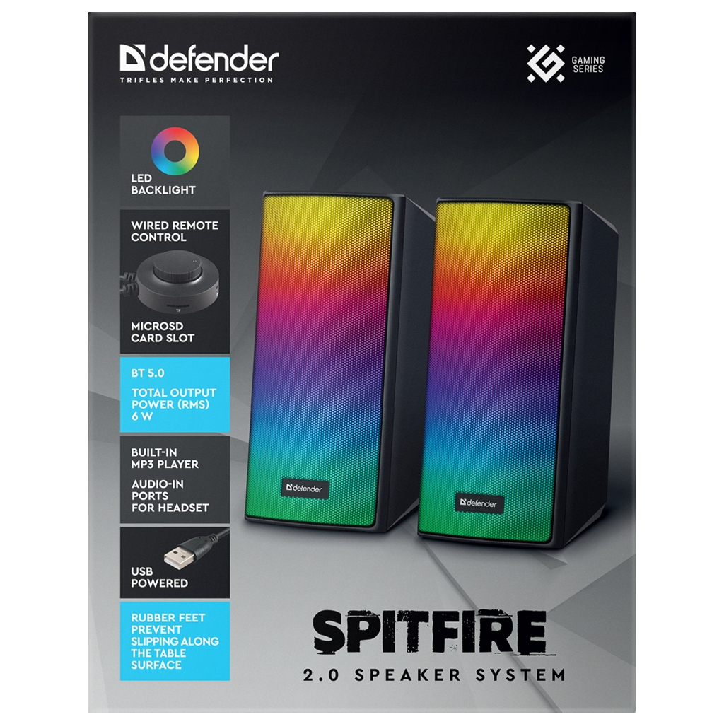 Акустична система Defender Spitfire Bluetooth Black (65047)