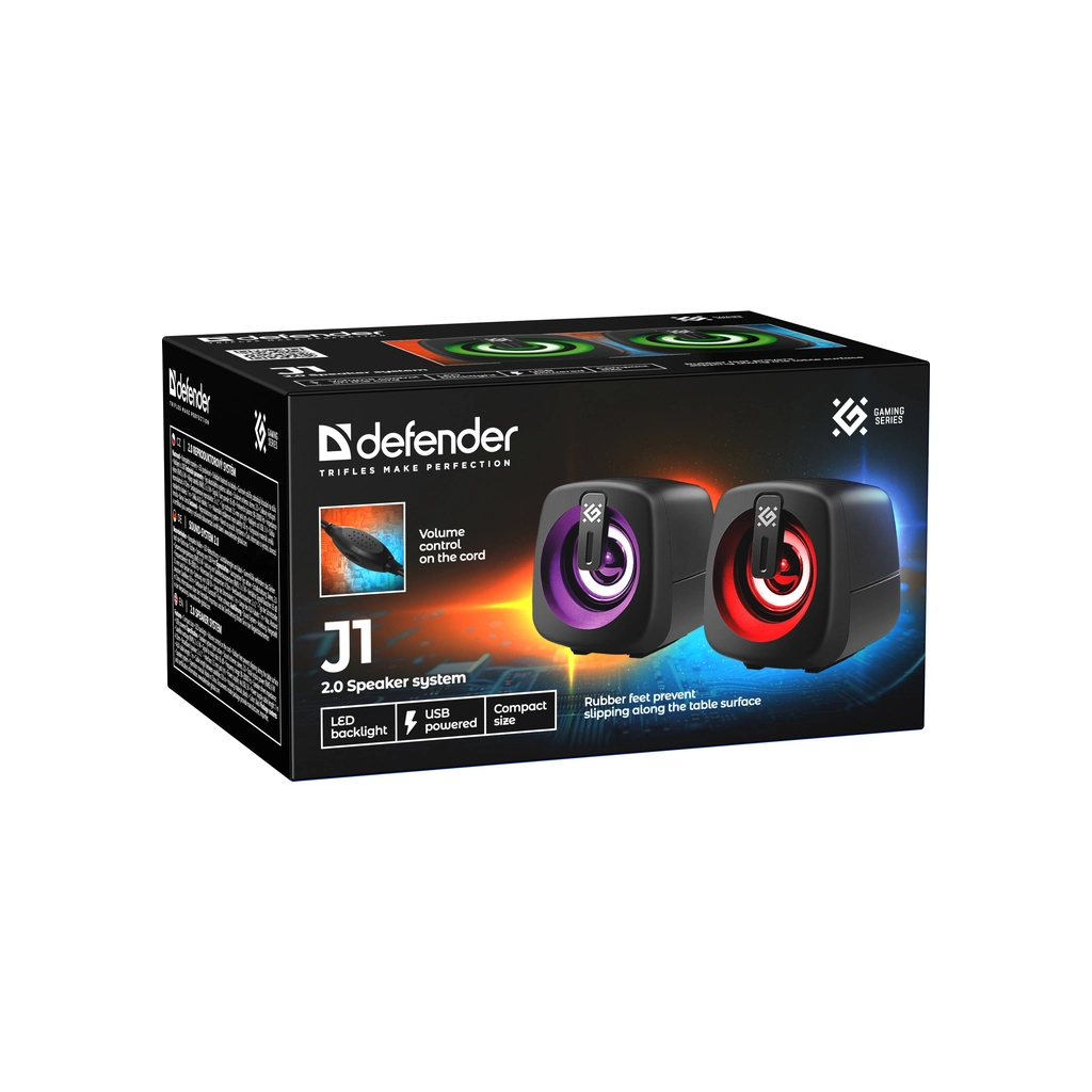 Акустична система Defender J1 LED USB Black (65961)