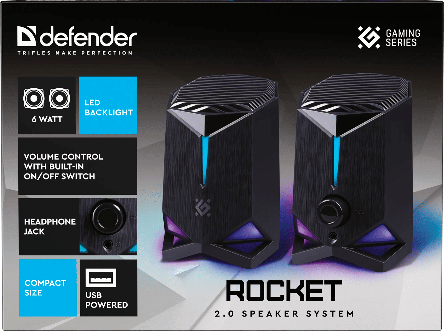 Акустика Defender 2.0 Rocket 6Вт (65094) 
