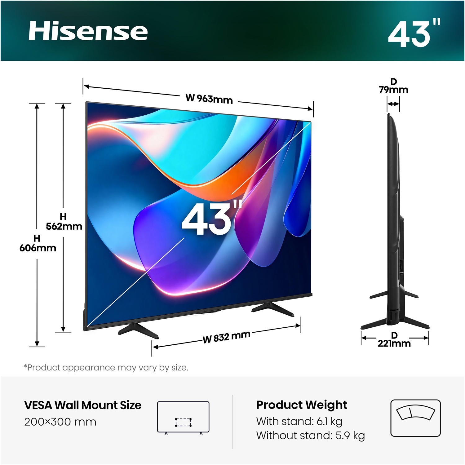 LED-телевізор Hisense 43A6S 