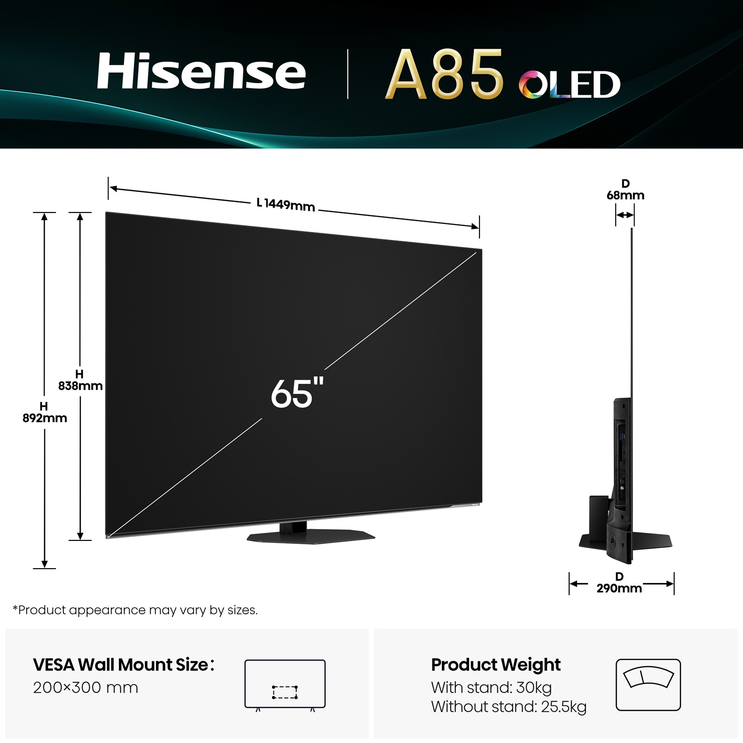 LED-телевізор Hisense 65A85Q