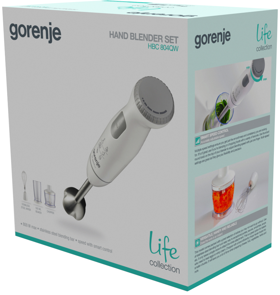 Занурювальний блендер Gorenje HBC804QW
