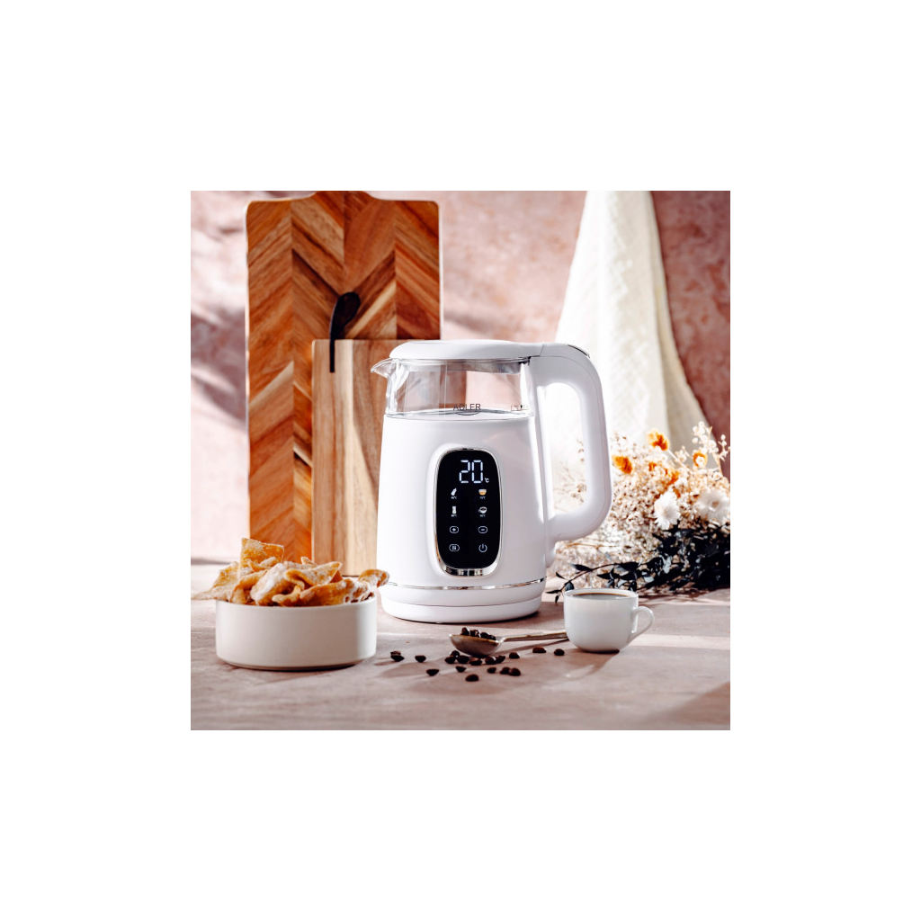 Електрочайник Adler AD 1305 white silver