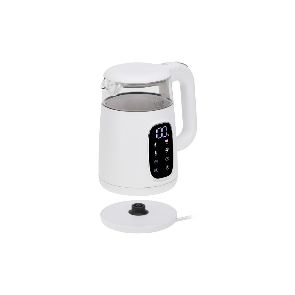 Електрочайник Adler AD 1305 white silver