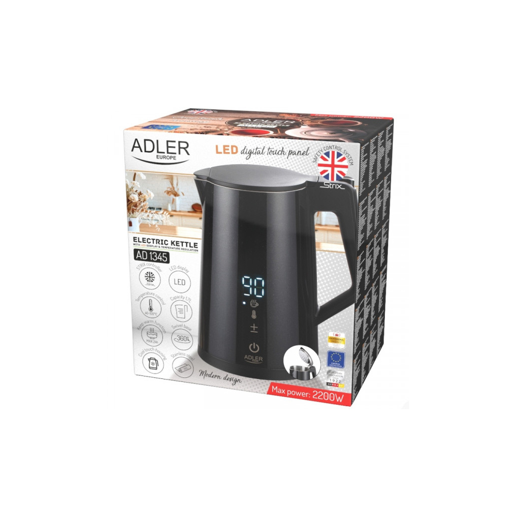 Електрочайник Adler AD 1345 black