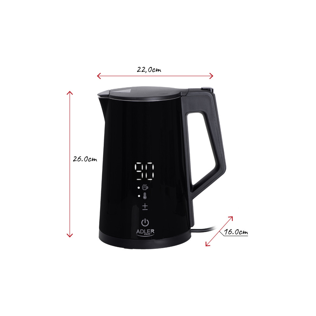 Електрочайник Adler AD 1345 black