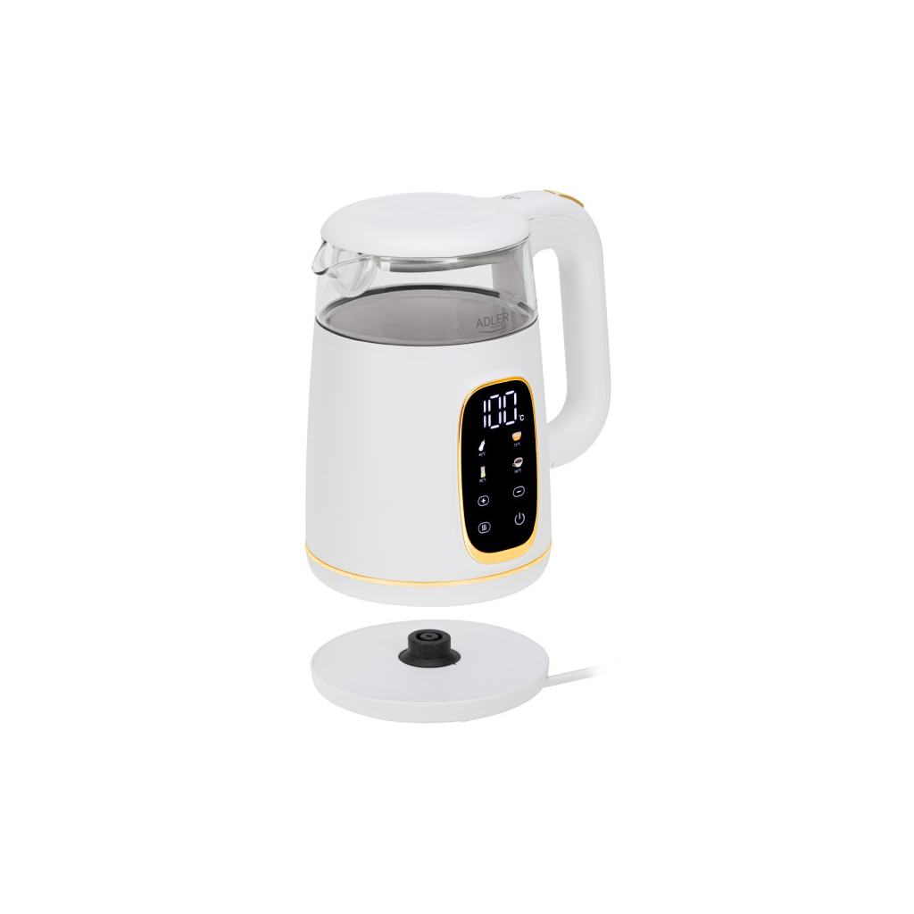 Електрочайник Adler AD 1305 white gold