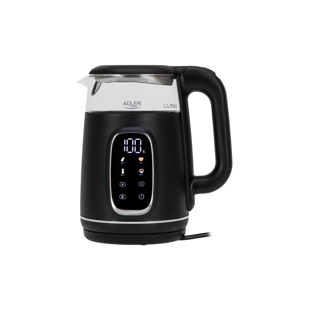 Електрочайник Adler AD 1305 black silver