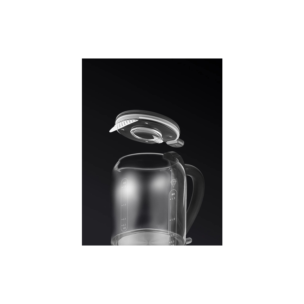 Електрочайник Polaris PWK 17103CGL Water Way Pro Чорний