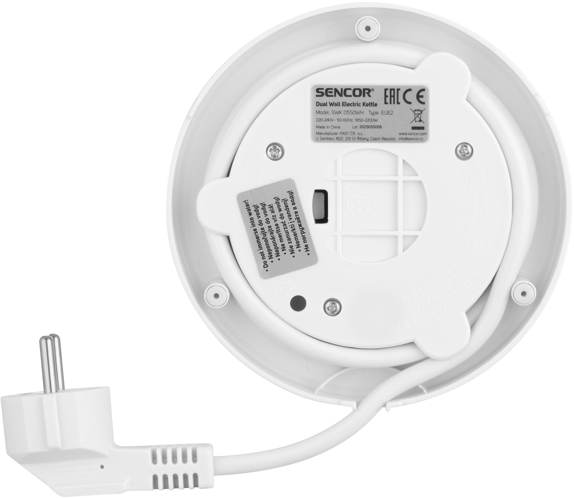 Електрочайник Sencor SWK 0550WH