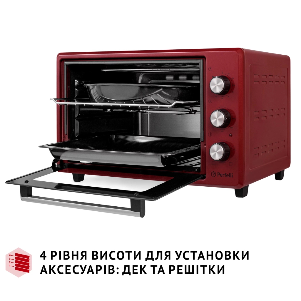 Електропіч Perfelli MIRAGE 37 RED