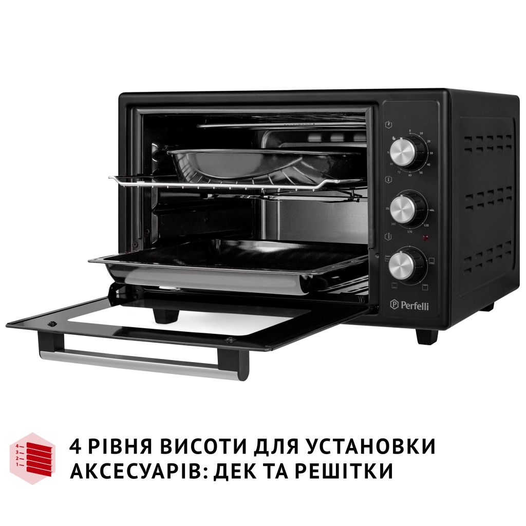 Електропіч Perfelli MIRAGE 37 BLACK