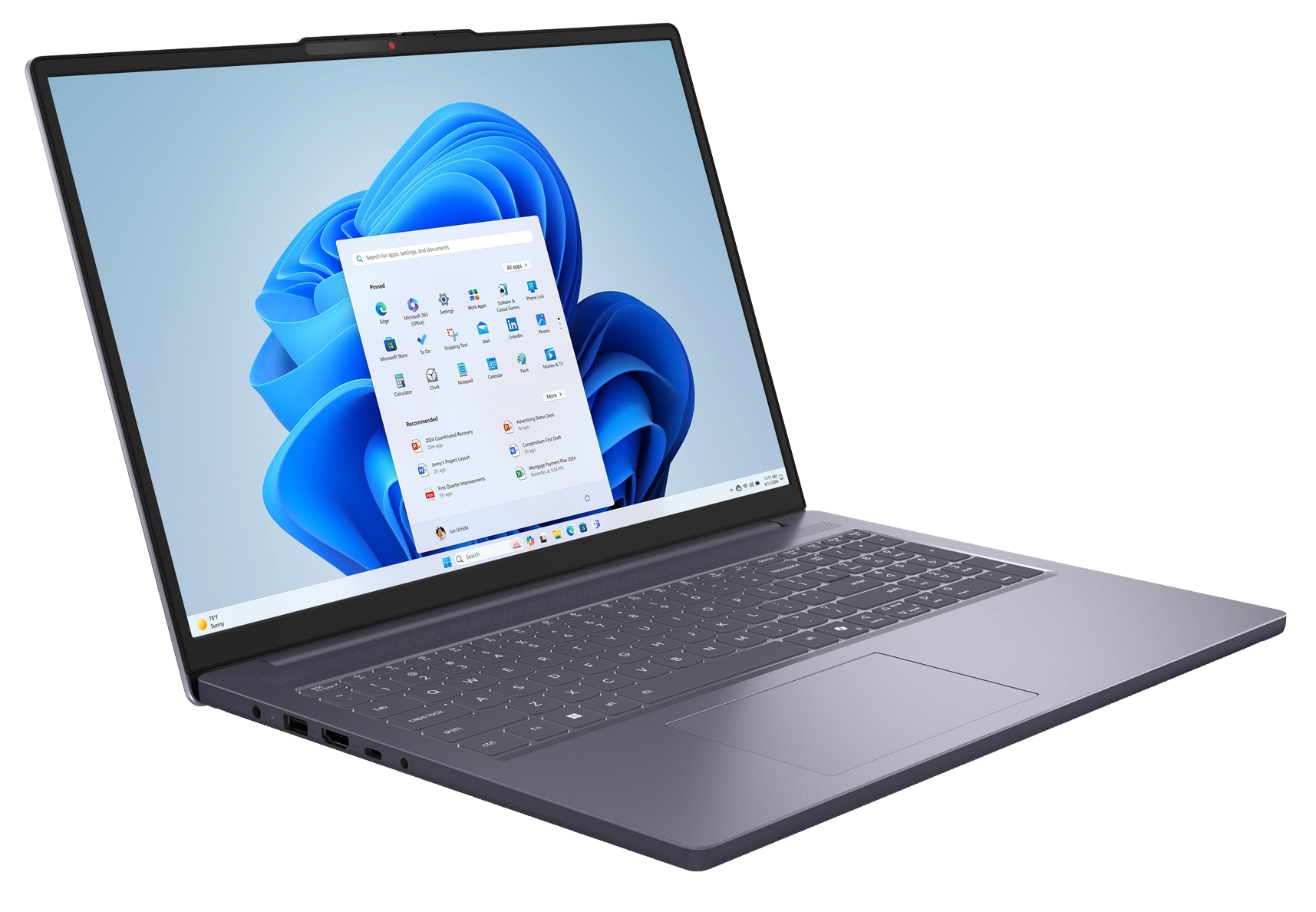Ноутбук Lenovo IdeaPad Slim 3 16ARP10 (83K800EGRA) Luna Grey