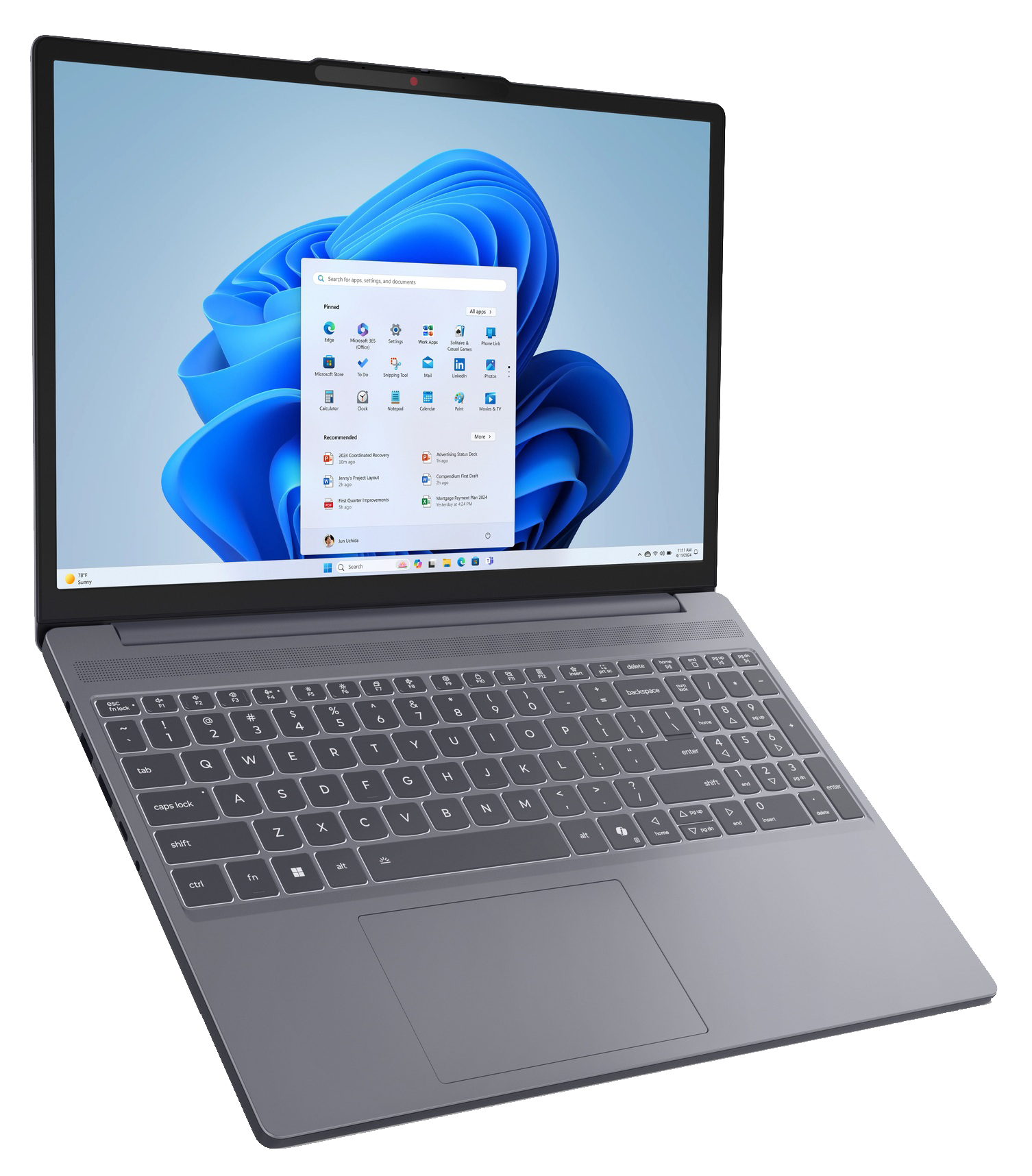 Ноутбук Lenovo IdeaPad Slim 3 15IRH10 (83K100V0RA) Luna Grey