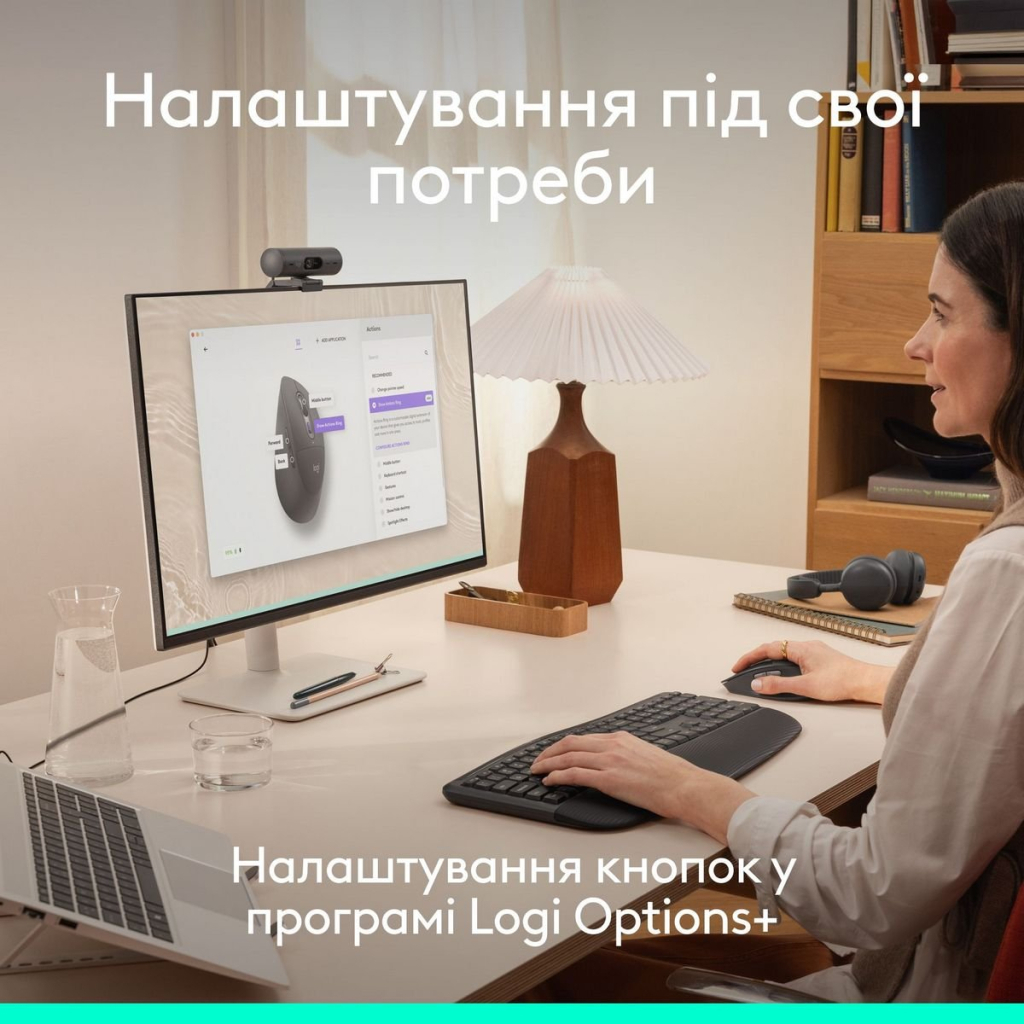 Мишка Logitech Signature Comfort Plus M850L Wireless/Bluetooth/USB-C for Business Graphite (910-007704)
