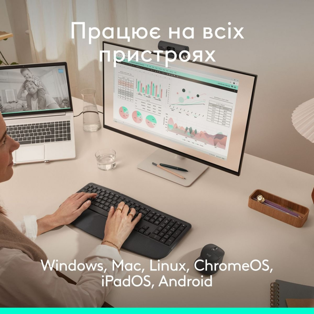 Мишка Logitech Signature Comfort Plus M850L Wireless/Bluetooth/USB-C for Business Graphite (910-007704)