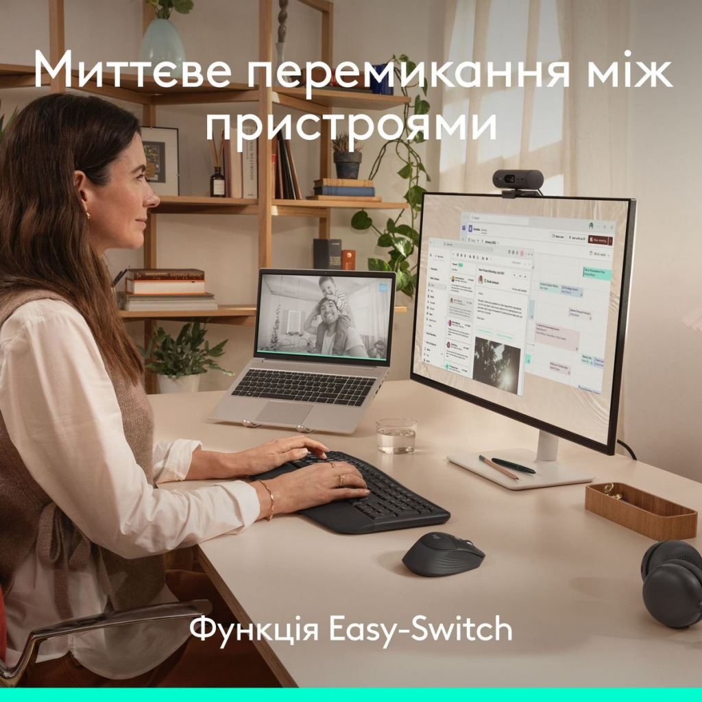 Мишка Logitech Signature Comfort Plus M850L Wireless/Bluetooth/USB-C for Business Graphite (910-007704)