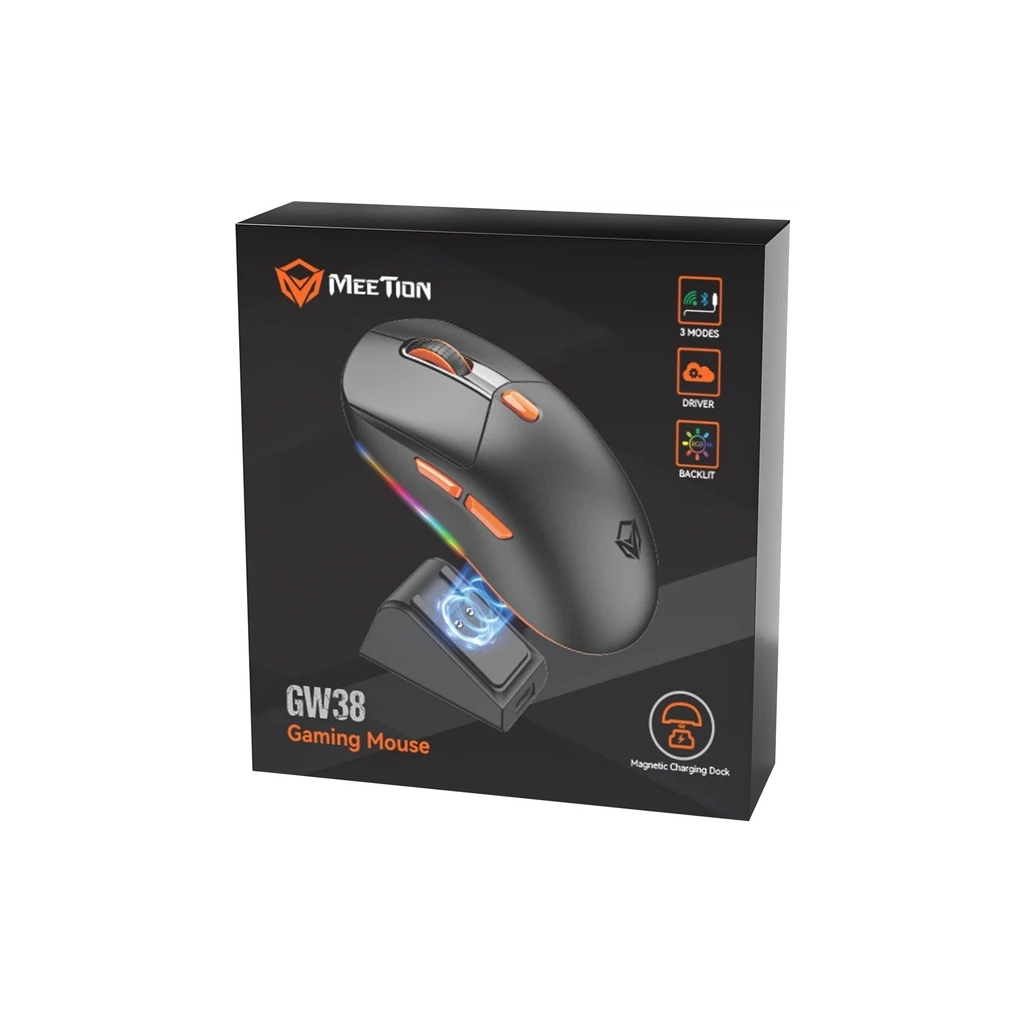 Мишка Meetion GW38 Wireless/Bluetooth/USB Black (MT-GW38-A)