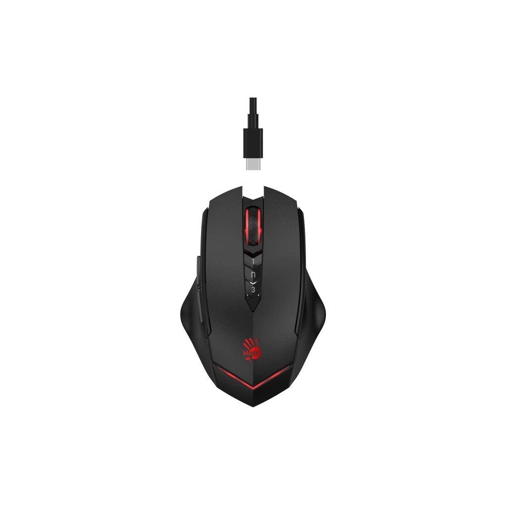Мишка A4Tech Bloody R80 Plus Wireless/USB Black Skull (4711421003018)