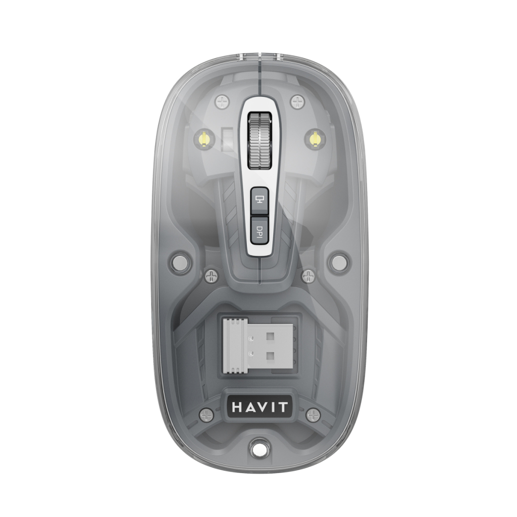 Мишка Havit MS62WB Pro Wireless Transparent Gray (6939119045128)
