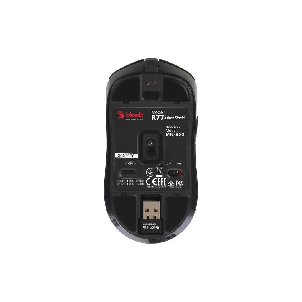 Мишка A4Tech Bloody R77 Ultra Wireless Dock Black (4711421003575)