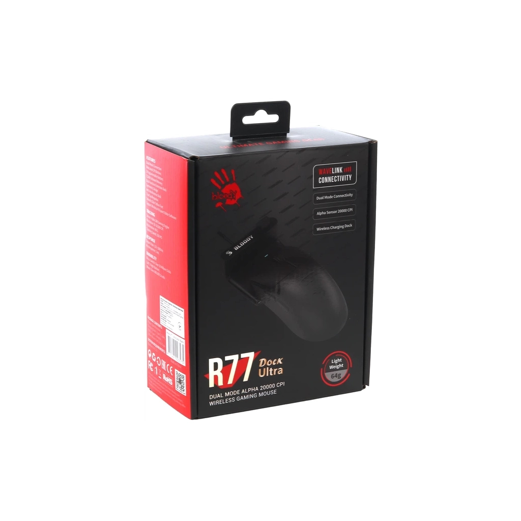 Мишка A4Tech Bloody R77 Ultra Wireless Dock Black (4711421003575)