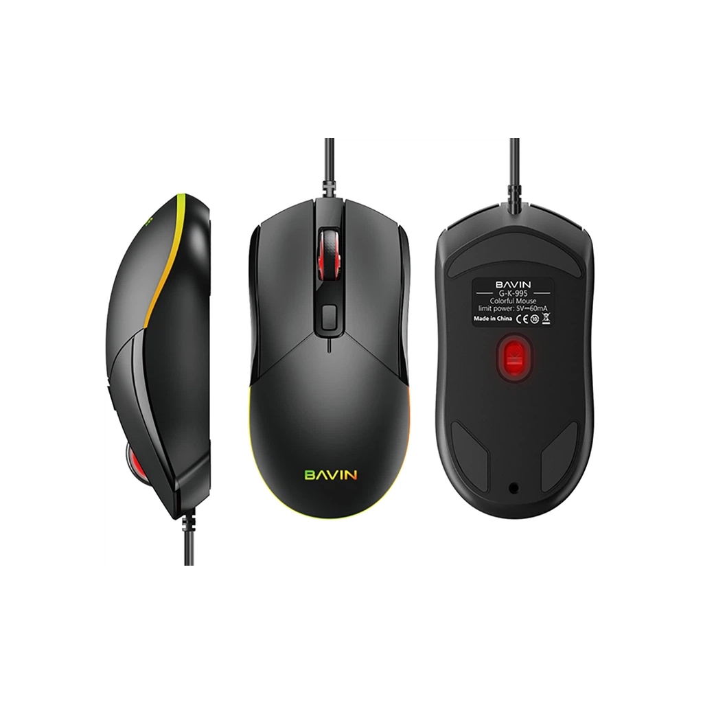 Мишка BAVIN G-K-995 RGB Optical USB DPI Black (G-K-995-BK)